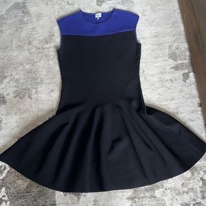 armani collezioni black/purple dress viscose polyamide and elastane